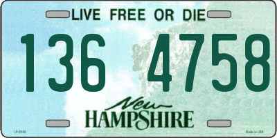 NH license plate 1364758