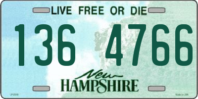 NH license plate 1364766