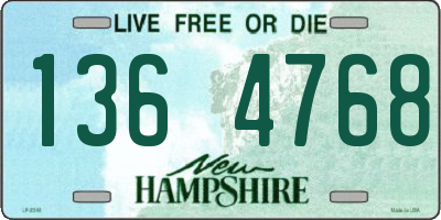 NH license plate 1364768