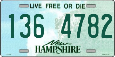 NH license plate 1364782