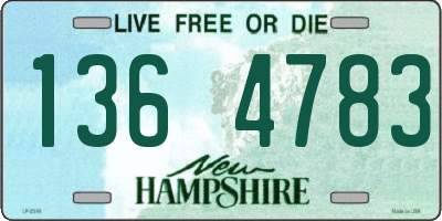 NH license plate 1364783
