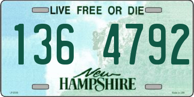 NH license plate 1364792