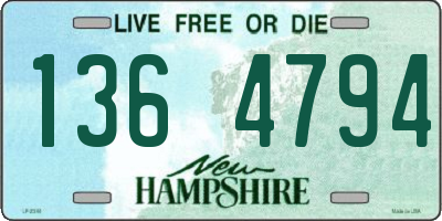 NH license plate 1364794