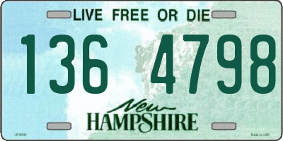 NH license plate 1364798