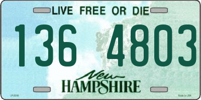 NH license plate 1364803