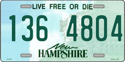 NH license plate 1364804
