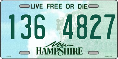 NH license plate 1364827
