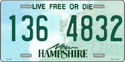 NH license plate 1364832