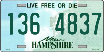 NH license plate 1364837