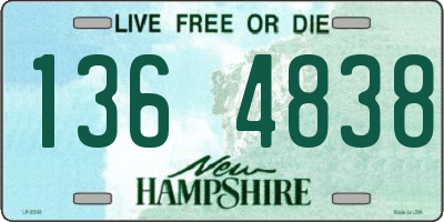 NH license plate 1364838