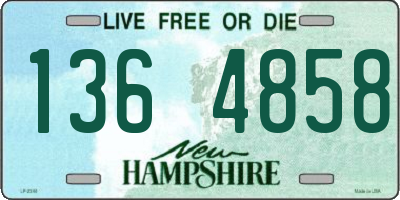 NH license plate 1364858