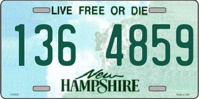NH license plate 1364859