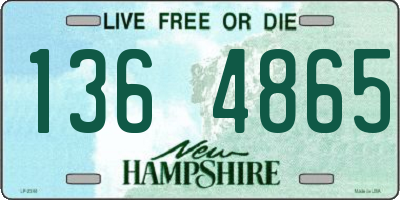 NH license plate 1364865