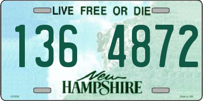 NH license plate 1364872