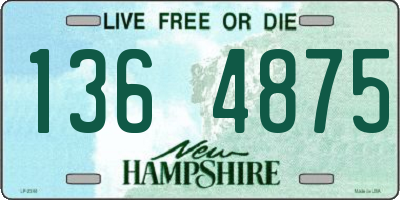 NH license plate 1364875