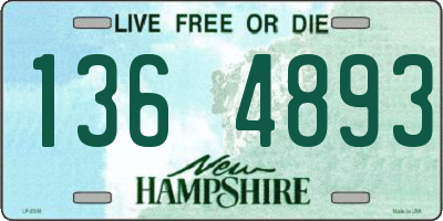 NH license plate 1364893