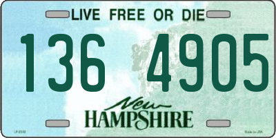 NH license plate 1364905