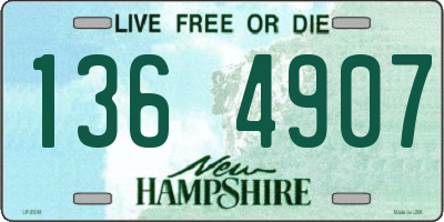NH license plate 1364907