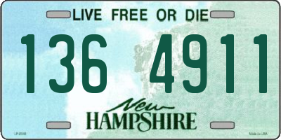 NH license plate 1364911