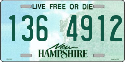 NH license plate 1364912