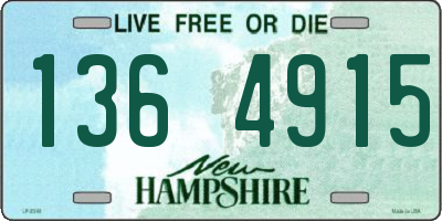 NH license plate 1364915