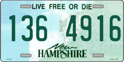 NH license plate 1364916