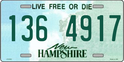 NH license plate 1364917