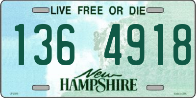 NH license plate 1364918