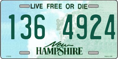 NH license plate 1364924