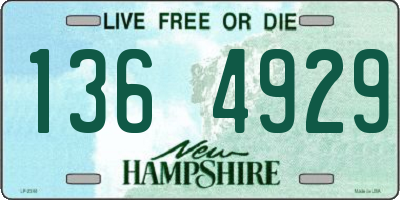 NH license plate 1364929