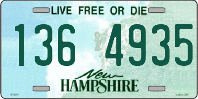 NH license plate 1364935