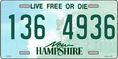 NH license plate 1364936