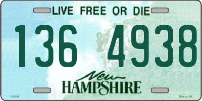 NH license plate 1364938