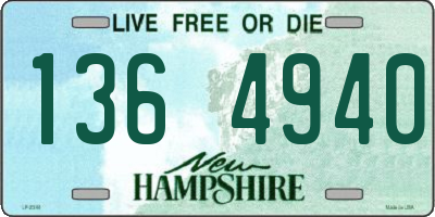 NH license plate 1364940