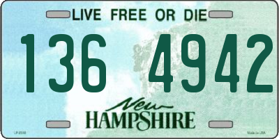 NH license plate 1364942