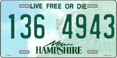 NH license plate 1364943