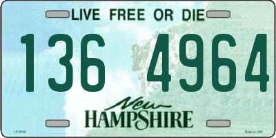 NH license plate 1364964