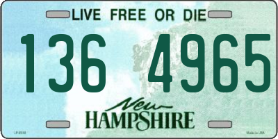 NH license plate 1364965