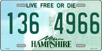 NH license plate 1364966