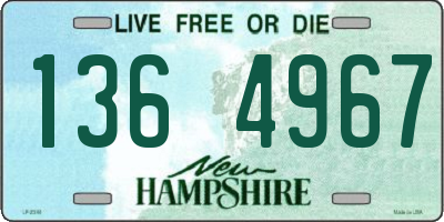 NH license plate 1364967