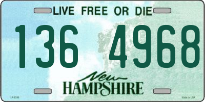 NH license plate 1364968