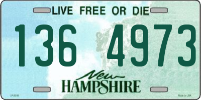 NH license plate 1364973