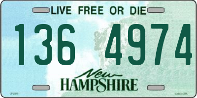 NH license plate 1364974