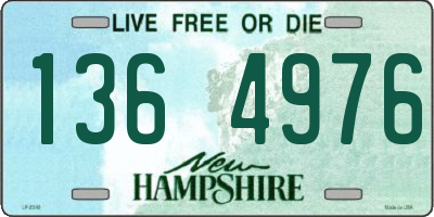 NH license plate 1364976