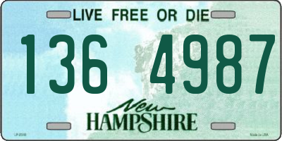 NH license plate 1364987
