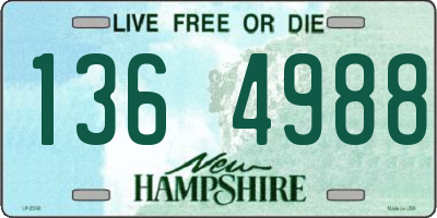 NH license plate 1364988
