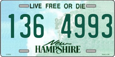 NH license plate 1364993