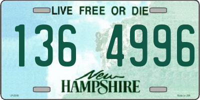 NH license plate 1364996