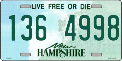 NH license plate 1364998