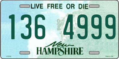 NH license plate 1364999